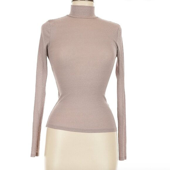 NWOT TopShop Sheer Mesh Turtleneck Top - Picture 2 of 6